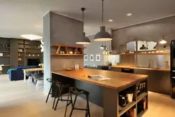 Loft style island in the kitchen photo