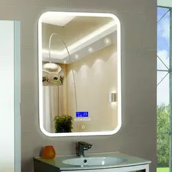 Touch-Sensitive Bathroom Mirrors With Light Photo