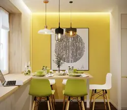 How to highlight one wall in the kitchen photo