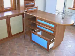 Bar Counter For The Kitchen With Drawers Photo