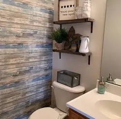 Vinyl laminate flooring for bathroom wall photo