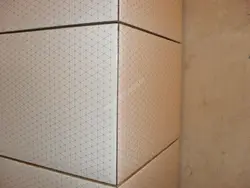 Tiles at 45 degrees in the bathroom photo