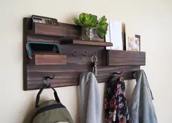 DIY wall shelves for hallway photo