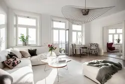 Chandeliers In The Living Room In Scandinavian Style Photo
