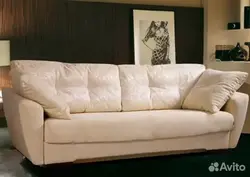 Flock sofa photo in the living room interior