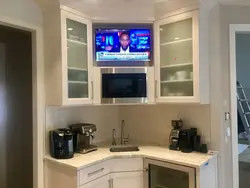TV In The Kitchen In A Small Kitchen Photo