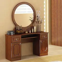Mirror With A Nightstand In The Bedroom Photo