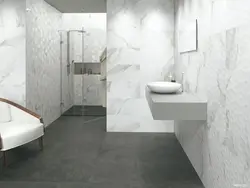 Керамическая плитка для ванной под мрамор фото