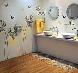 Рисунок в ванную комнату на стену фото