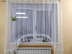 Комплект тюль и шторы на кухню фото