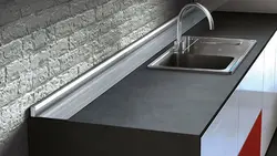 Plinth for aluminum countertop photo in the kitchen