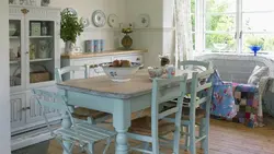 Table in Provence style for the kitchen photo