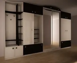 Орындық фотосуреті бар дәлізге арналған гардероб