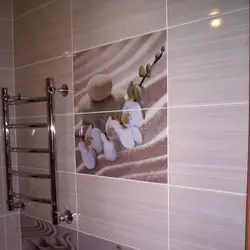 Tiles in the bathroom do not cover the entire wall photo