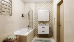 Tiles in the bathroom do not cover the entire wall photo