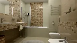 Плитка в ванной не на всю стену фото