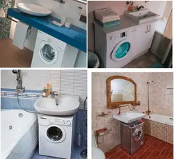 Размеры стиральной машины под раковину в ванной фото