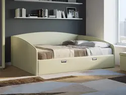 Sofas in the bedroom with a drawer for linen photo