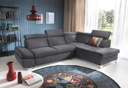 Large sofas in the living room with a sleeping place photo