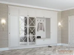 White Wardrobe In The Hallway With A Mirror Photo