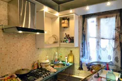 Suspended ceilings for the kitchen with a gas stove photo