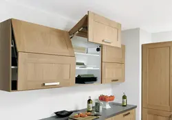 Угловые шкафы на кухню навесные фото в интерьере