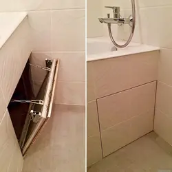 Как скрыть люк в ванной с плиткой фото