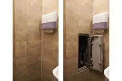 How to hide a hatch in a bathroom with tiles photo