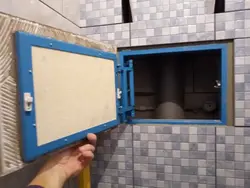 How to hide a hatch in a bathroom with tiles photo