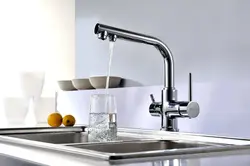 Kitchen faucet with water filter photo