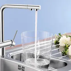 Kitchen faucet with water filter photo