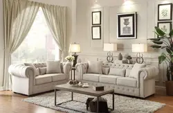 Угловой диван в гостиную в классическом стиле фото
