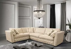 Corner Sofa In The Living Room In A Classic Style Photo