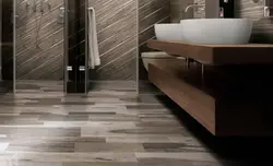 Tiles under laminate in the bathroom photo on the wall