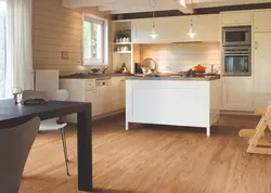 Tiles for laminate in the interior photo in the kitchen