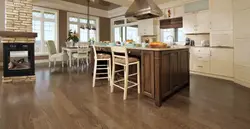 Плитка под ламинат в интерьере фото в кухне