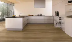 Плитка под ламинат в интерьере фото в кухне