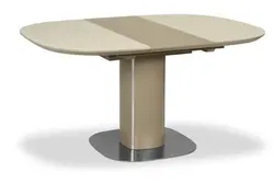 Oval table on one leg for the kitchen photo