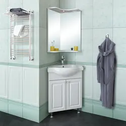 Corner Bathroom Sinks With Cabinet And Mirror Photo