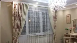 Тюль на люверсах в гостиную в современном стиле фото