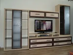 Мебельная стенка для гостиной с нишей для телевизора фото