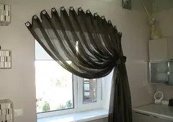 How to hang curtains if there is no cornice in the kitchen photo