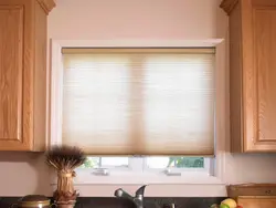Blinds And Curtains On One Window In The Kitchen Photo