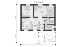 One-story house 9 by 9 with two bedrooms photo