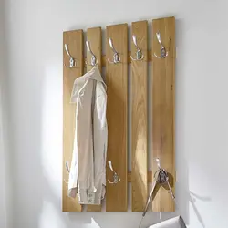 Do-It-Yourself Wall Hanger In The Hallway Made Of Slats Photo