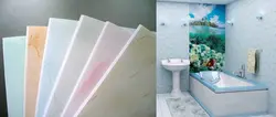 Фотосурет арқылы ылғалдың өтуіне жол бермейтін плиткалардың астындағы ванна бөлмесіне арналған панельдер