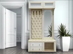 Hallway In A Modern Style With A Wardrobe And A Soft Seat Photo