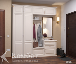 Hallway In A Modern Style With A Wardrobe And A Soft Seat Photo