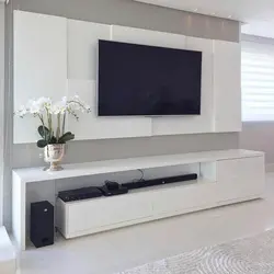 Long TV Stand In A Modern Style For The Living Room Photo
