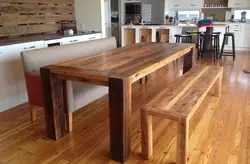 DIY kitchen table made of wood, DIY photo